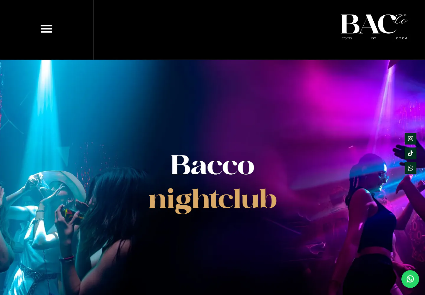 Captura del hero de Bacco Night Club
